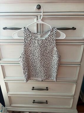 Balance Collection Black and White Speckled Crop Tank Size L